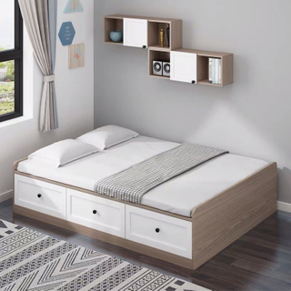Modern Wooden Home Hotel Bedroom Furniture Set Mattress Leather Double Bed Frame with Drawer Cabinet UL-22BC020