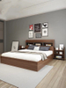 Modern Hotel Home Wooden Living Room Furniture Bedroom Set Mattress Drawer Cabinets Single Queen Double King Bed UL-9BE125