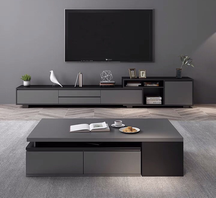 Modern Home Slate Customizable TV Cabinet Coffee Table Set -UL-22NF0038