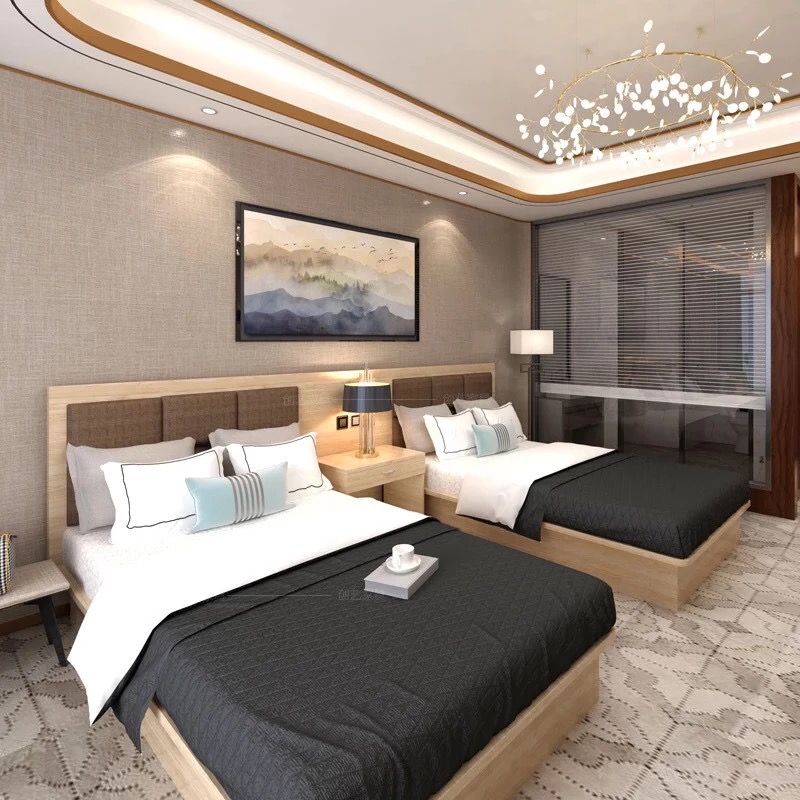 New Design Hotel Furniture Modern Luxury Bedroom Sets King Queen Furniture Hotel UL-9N0263