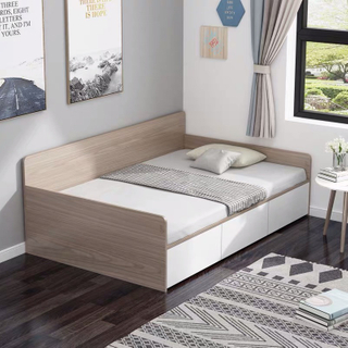 Wooden Bedroom Set Furniture Living Room Wardrobe King Queen Size Bed with Storage Drawers UL-22BC011