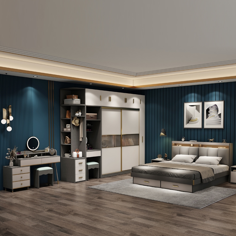 Customized 5 Star Hilton Project Modern Hospitality Bed Room Design Luxury Hotel Bedroom Furniture Set UL-22S315