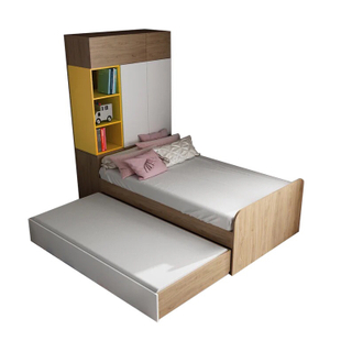 Factory Customized Bedroom Furniture Simple Modern Double Bed Design Upholstered Leather Storage King Beds Set UL-22NR60106