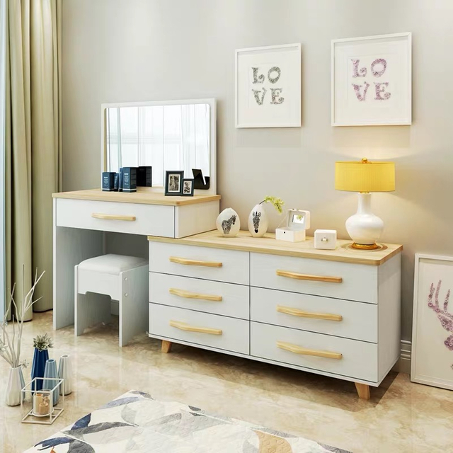 Hot Sell Home Bedroom Furniture Bedroom Dresser Vanity Table Make up Wooden Dressing Table