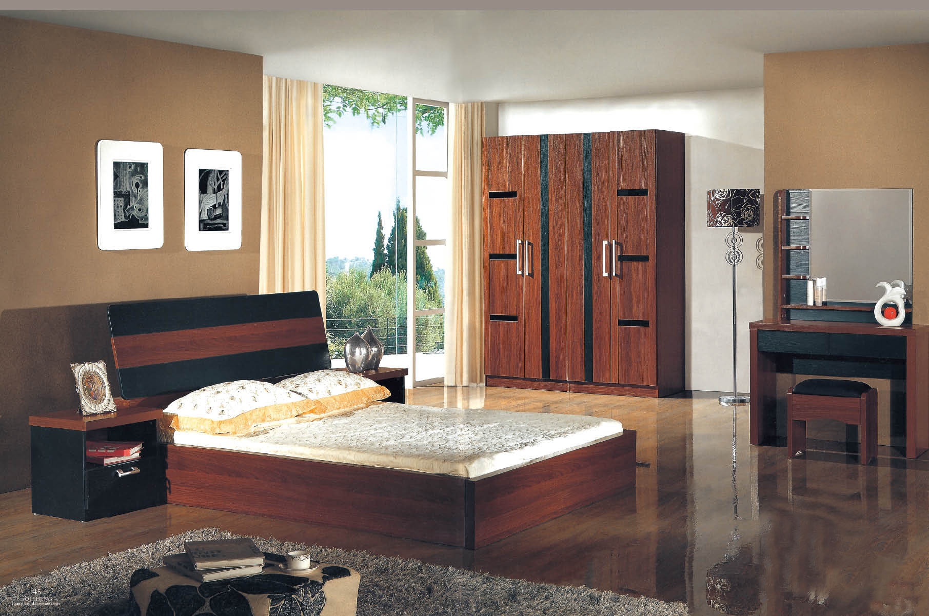 Custom Factory Modern 5 Star Hotel Room Luxury Interior Design Wooden Bedroom Furniture Set UL_L603