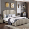 Modern Wooden Antique Office Melamine MFC Bedroom Furniture Set Wardrobe Double Adult King Beds with Mattress UL-22LV0185