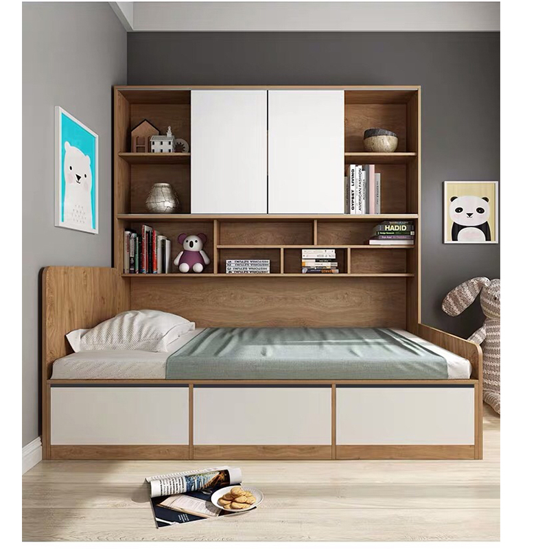 Factory Customized Bedroom Furniture Simple Modern Double Bed Design Upholstered Leather Storage King Beds Set UL-22NR60106