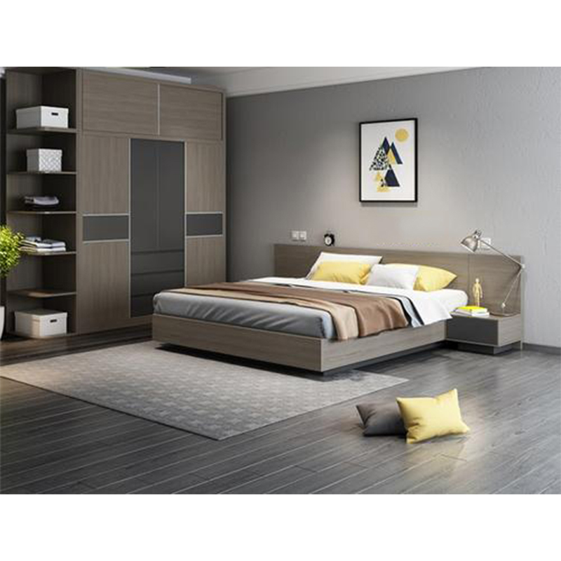 Modern Wooden Living Room Bedroom Furniture Set Storage Wardrobe Single Double King Wall Bed HX-8ND592