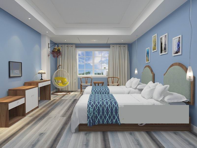 Factory Directly Wholesale Modern Wooden Bed Wardrobe Bedroom Set Hotel Furniture UL-9N012.1