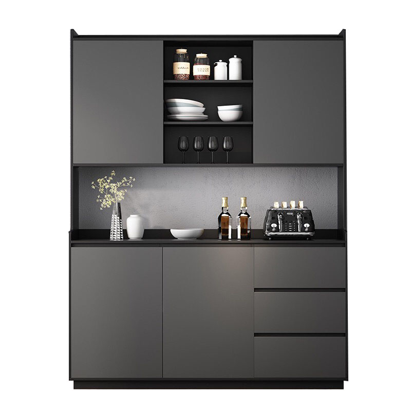 Modern Wooden Home Customize Living Room Kitchen Furnitutre Simple White Showcase Wine Cabinet UL-9L0288