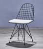 Hotel Metal Frame Kitchen Chairs Metal Leg Black PU Leather Padded Dining Chair