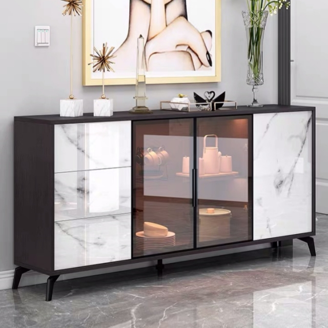 Modern Simplicity Buffet home living room bedroom furniture side drawer Cabinet Wooden Sideboard