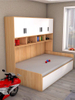 Modern Wooden Hotel School Dormitory Baby Furniture Bedroom Set Wardrobe Cabinets Double Children Kids Bunk Bed UL-22BC149