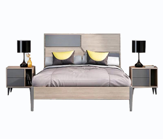 Wholesale Modern Hotel Furniture Wood Frame King Size Bedroom Set Leather Bedroom Bed UL-9GD129