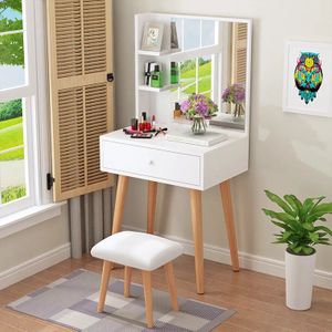 Cheap Price Home Children Bedroom Furniture Set Make Up Table Wooden Dresser Desk With Storage 