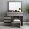 Simple Modern Home Hotel Bedroom Furniture Storage Wooden 2 Drawers Dressing Table with Mirror Dresser 