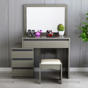 Modern Simple Multi-Functional Makeup Vanities Dressing Table Vanity with Mirror Chair Smart Table
