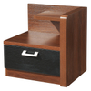 Modern Minimalist Black Bedside Table Wooden Smart Nightstand HX_WL037