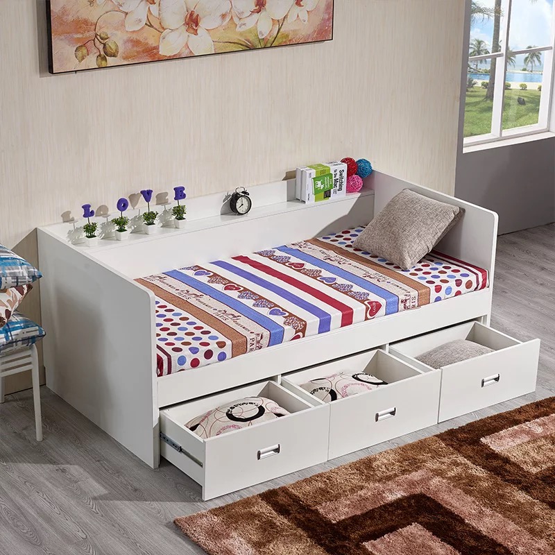 Wholesale Modern Hotel Home Wooden Bedroom Furniture Set Folding King Size Double Frame Bed UL-22BC114