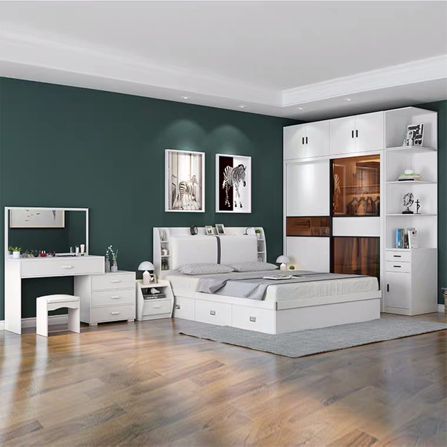 Wholesale Luxury Simple Home Living Room Bedroom Set Furniture Leather Sofa Double Single King Wall Bed HX-20ND628