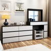  Modern Home Furniture OEM ODM Melamine Bedroom Set Cheap Makeup Customization Furniture Wooden Vanity Table