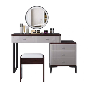 Nordic Makeup Vanity Table with Mirror Dressing Table Dresser for Bedroom Light Luxury