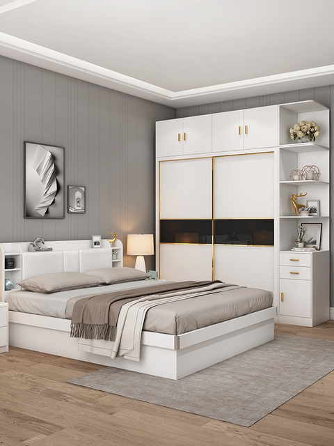 Modern Simple Wall Bed Multi-Functional Folding Bedroom Furniture Solid Wood Murphy Bed UL-23WB022