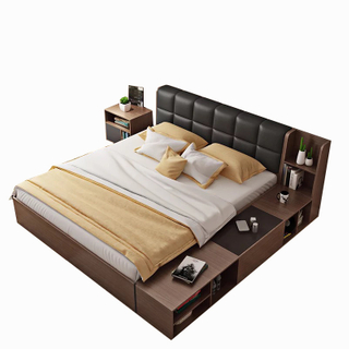 Wholesale Bedroom Child Safety MDF Wooden Designs Kids Single Double Sleeping Bed Furniture UL-9N0105.1