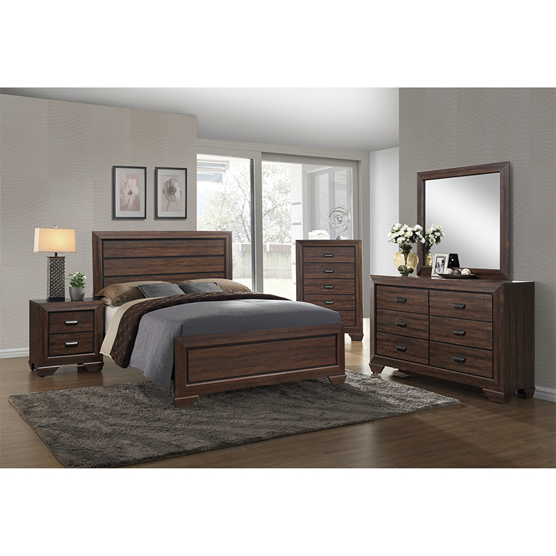 New Bedroom Furniture Design Leather Fabric Beds Home Hotel Use Wooden King Bedroom Sets UL-22NR60137