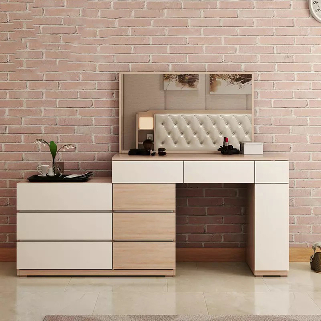 Modern Home Bedroom Furniture Vanity Hotel Room Folding Mirror Dresser