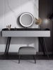 MDF Modern White Small Dressing Table LED Mirror Makeup Vanity Desk Home Furniture Luxury Bedroom Wooden Dresser