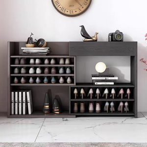2024 New Customized Wooden Cabinet Home Furniture Living Room Set Open Door Shoe Rack 