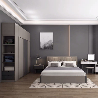 High Quality King Size Bed Modern Bedroom Furniture Set Hotel Leather Storage Luxury Double Bed UL-22NR60723