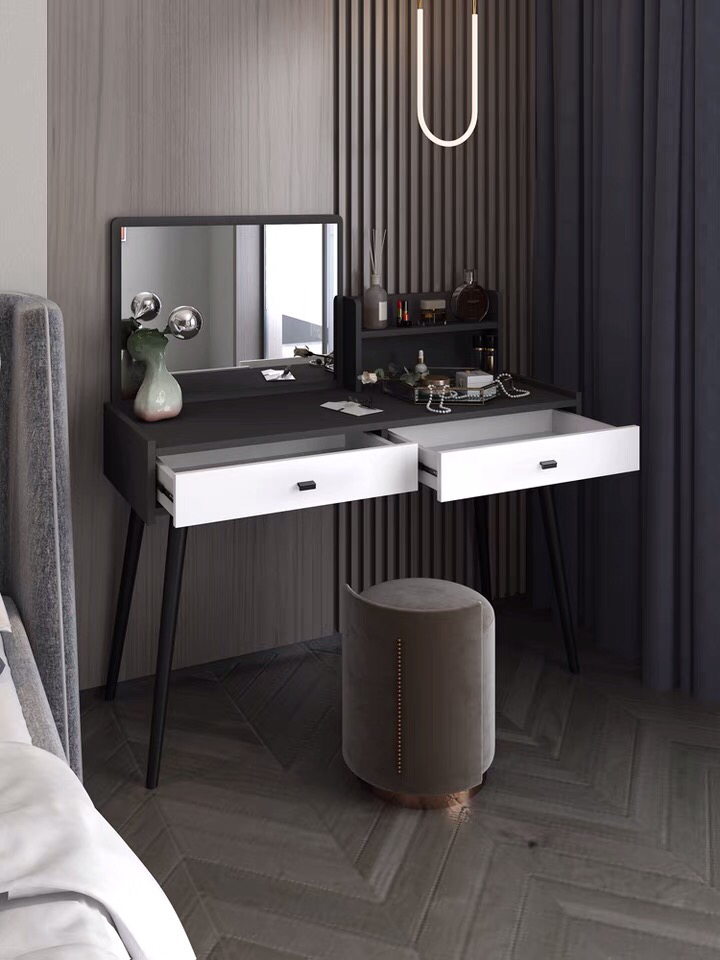 Modern Home Bedroom Set Design Dresser with LED Mirror Drawer Dressing Table