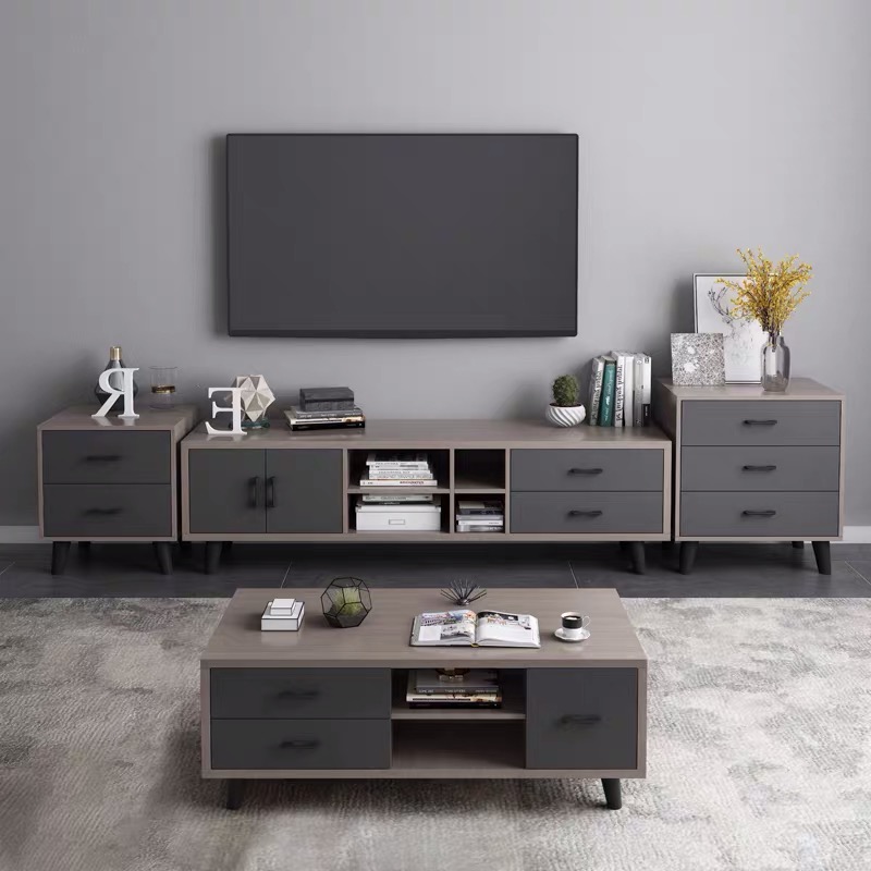 Modern Living Room TV Cabinet Coffee Table Combination Wall Cabinet Bedroom Luxury TV Cabinet Coffee Table-UL-21LV0102