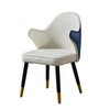 High Quality Luxury Modern Metal Legs Dining Chair Colorful Tufted Velvet Leather Dining Chair for Sale