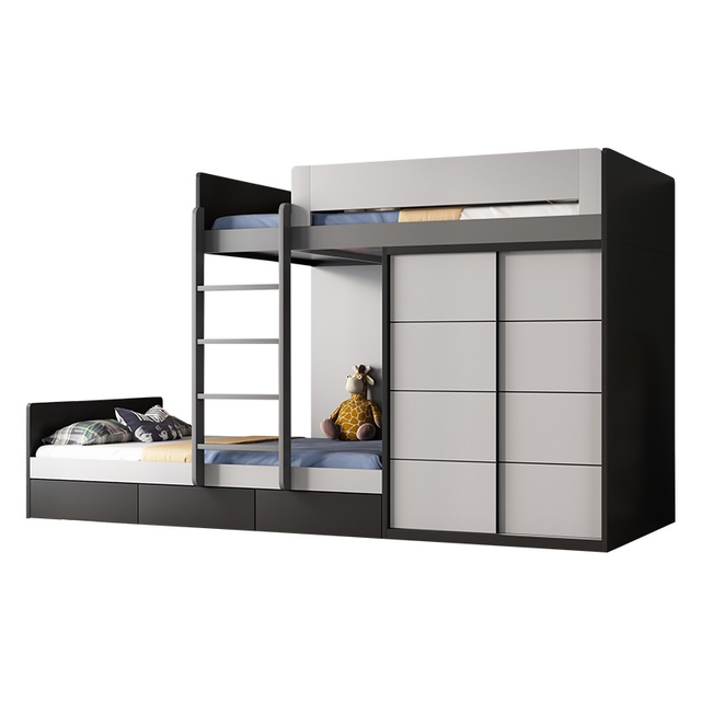 Luxury Wooden Leg Bedroom Set Furniture Upholstered Leather Double Single Sofa Kids Children Beds UL-11N1069.1