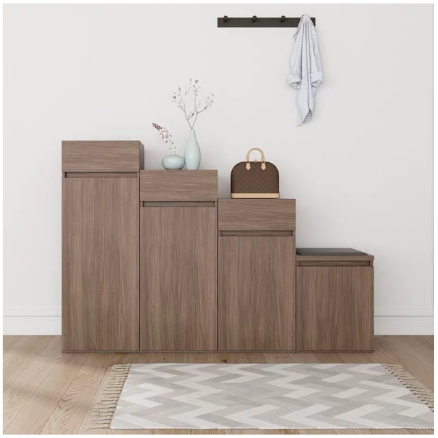 Wooden modern Home Living Room Furniture side Dining Room Bar Shoe Cabinet Rack with Door Drawer