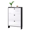 Modern White Marble Home Furniture Entrance Shoe Cabinet Ultra-Thin 3-Layer Storage Cabinet 