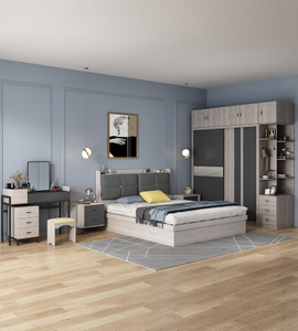 Double Upholstered Fabric Bed Queen King Size Luxury Modern Faux Leather Bed by Headboard UL-23WR1171