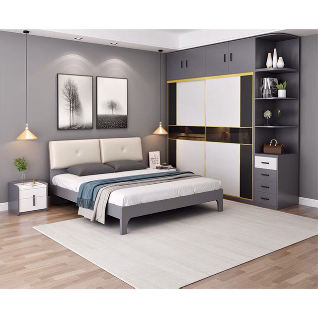 Customization 5 Star Modern Design Luxury Wooden King Size Bedroom Furniture Sets and Villa Apartment Furniture Sets UL-22NR60991