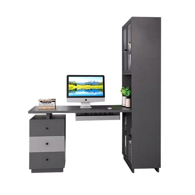 Bedroom Led Light Round Mirror Touch Screen Wood Dresser Desk Drawer Shelves Dressing Makeup Vanity Table