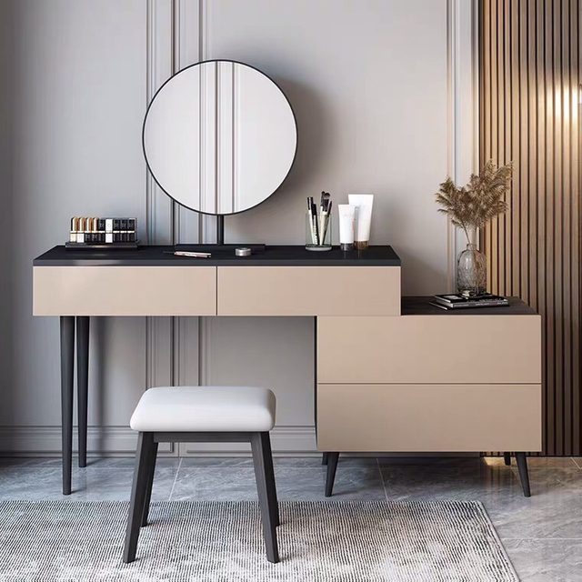 Nordic Log Style Bedroom Storage Cabinet Integrated Dresser