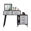 Multi-Layer Wooden Dressing Table Simple Space-Saving Door Storage Cabinet for Living Room and Bathroom