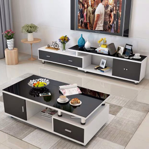 Hot Sale Luxury Coffee Center Table Nordic TV Cabinet Furniture Coffee Table and TV Stand Room Cabinets-UL-21LV0431