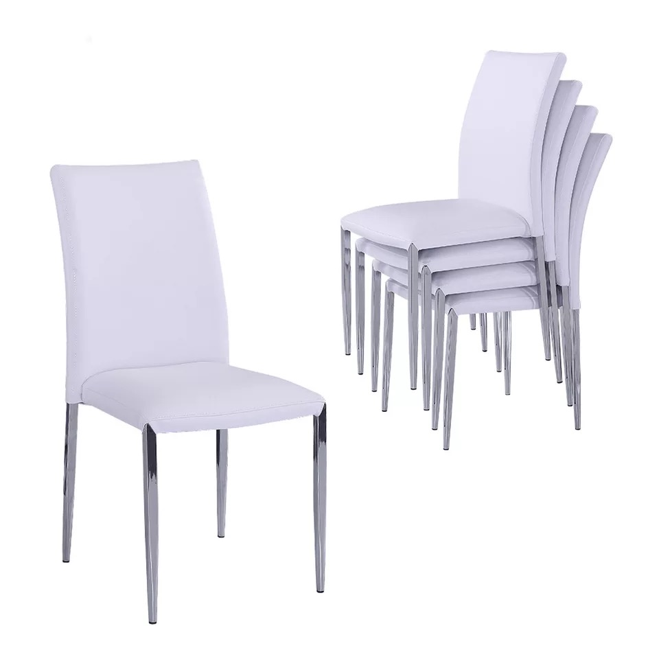 Minimalist Classic Chrome Welding Steel Wire Chair for Events with Cushion