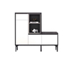 Space Saving Home Living Room Furniture Simple Shoe Rack Multi-Layer Open Door Storage Cabinet with Stool