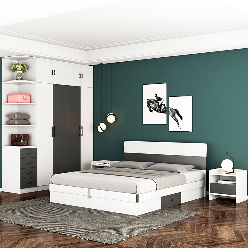 Cheap Factory Price Luxury Modern Spring Foam Bed Mattress Hotel Bedroom Furniture Set UL-23WR1157