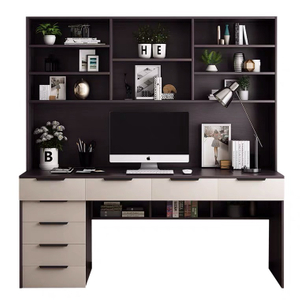 Italian Home Corner Dressing Table with Storage Bookshelf Home Study Computer Desk for Bedroom