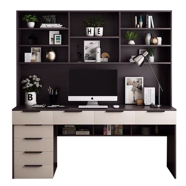 Modern Home Hotel Office Bedroom Furniture Set Dressers Study Table with Storage Self